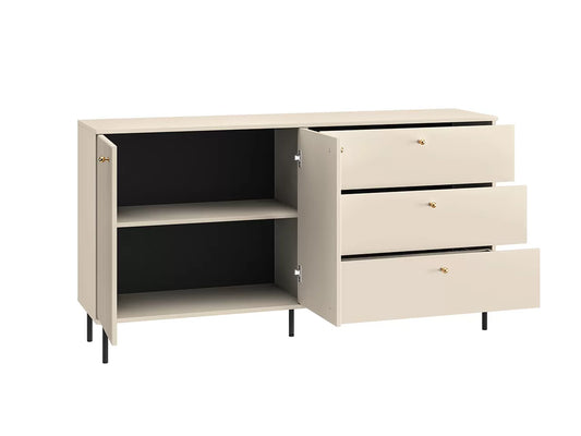 Komoda Sophie duża nowoczesna lamele cashmere