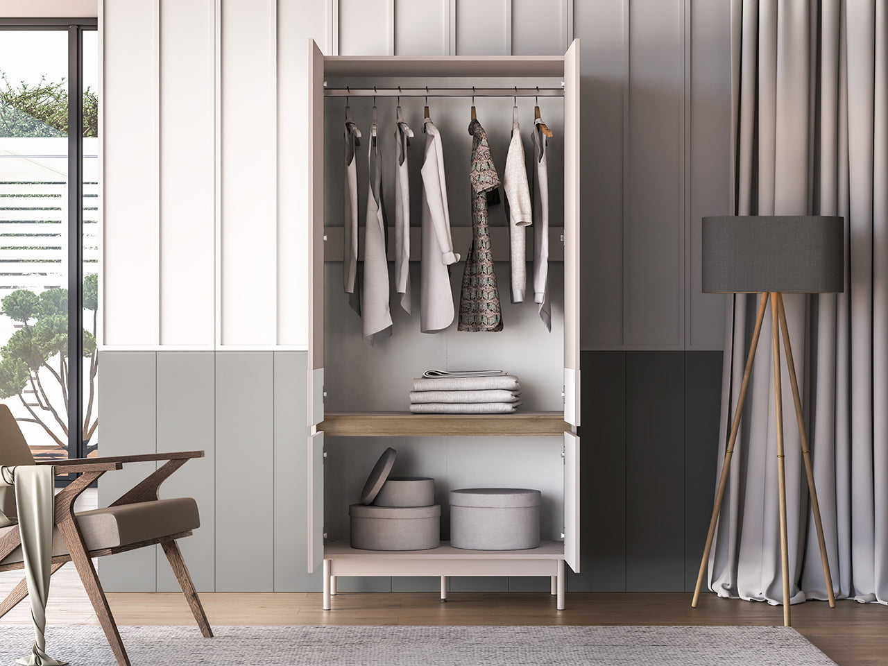 Szafa Dunea 01 dwudrzwiowa cashmere