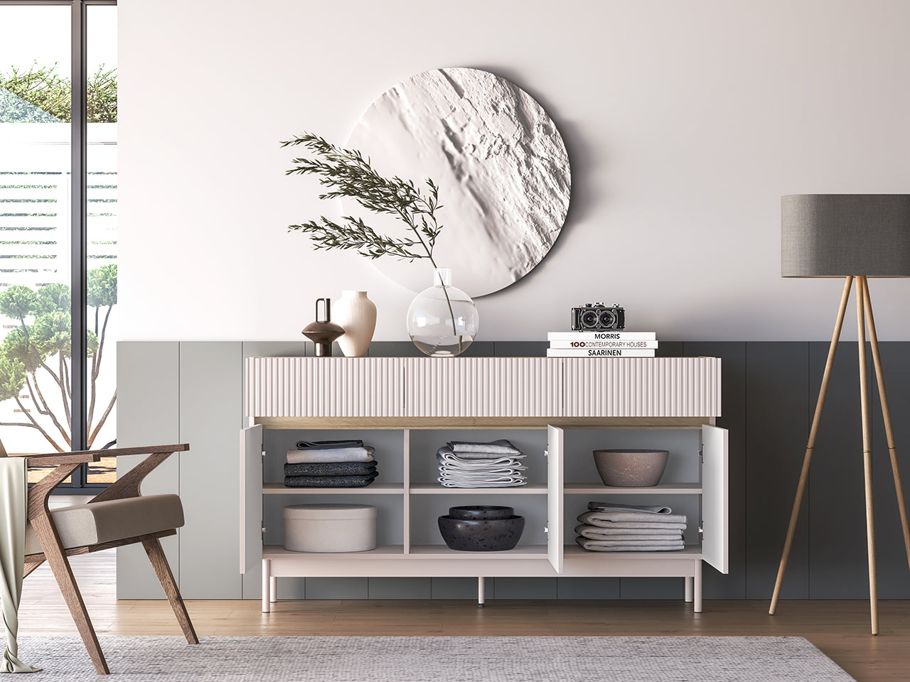 Komoda Dunea duża cashmere dąb cremona