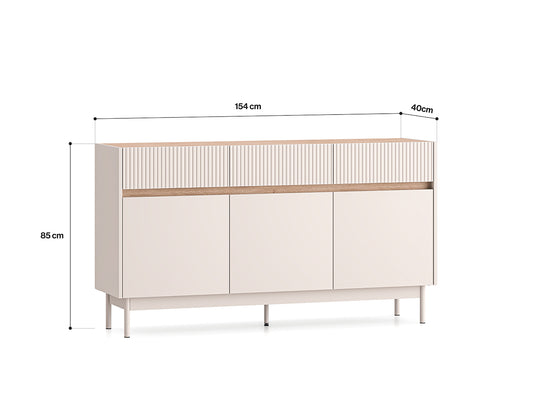 Komoda Dunea duża cashmere dąb cremona