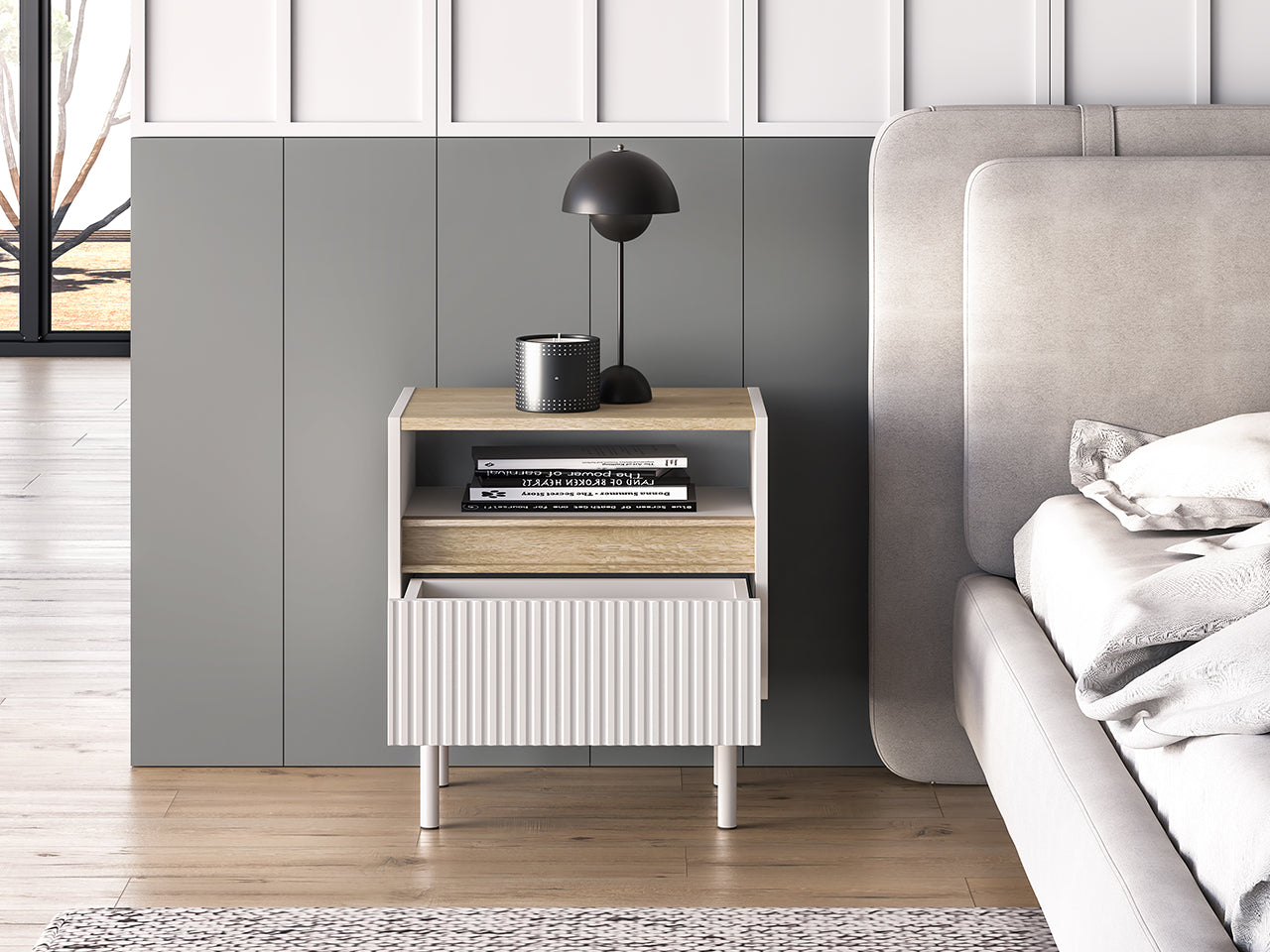 Szafka nocna Dunea cashmere dąb cremona