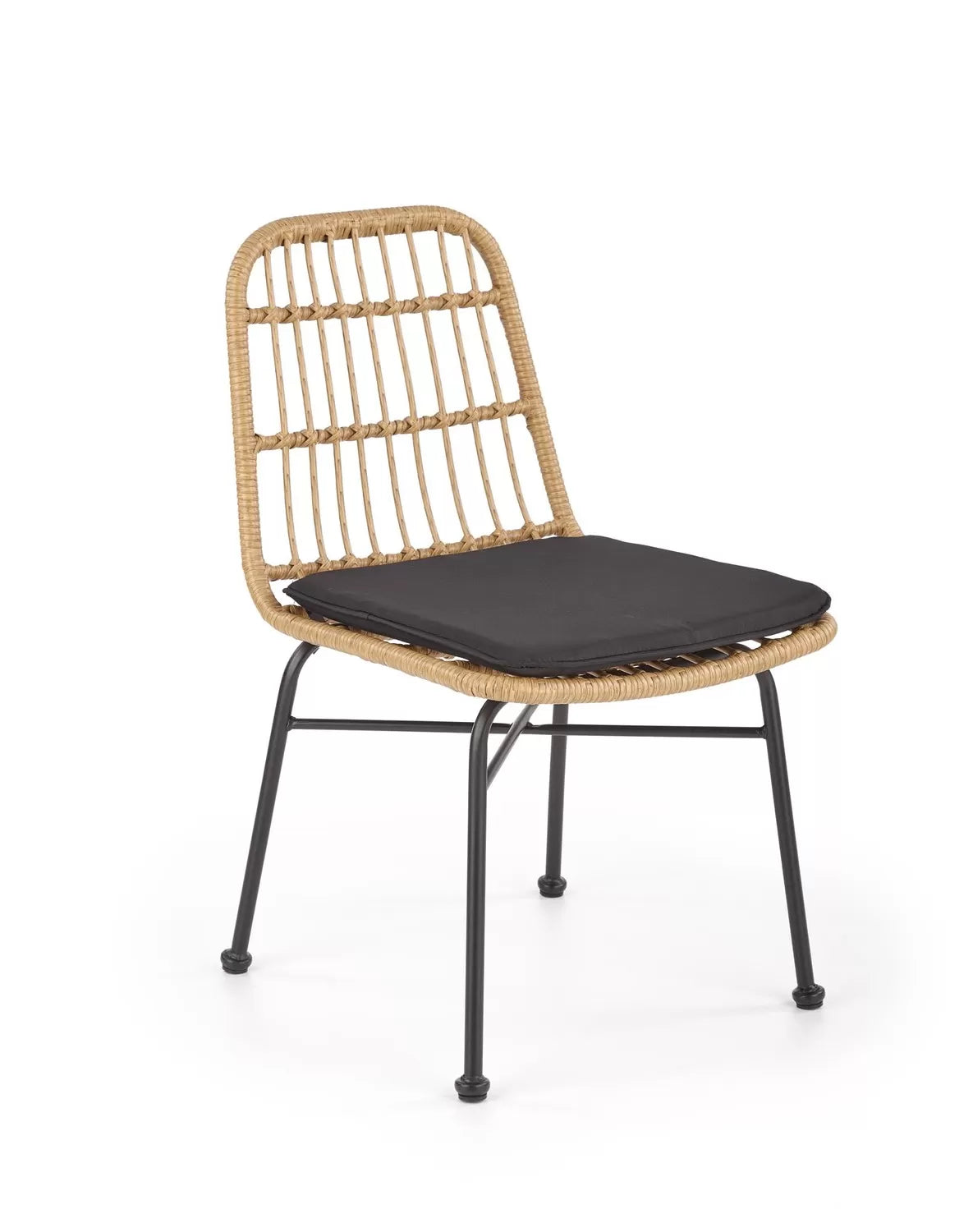 Krzesło Boho rattan metalowe nogi