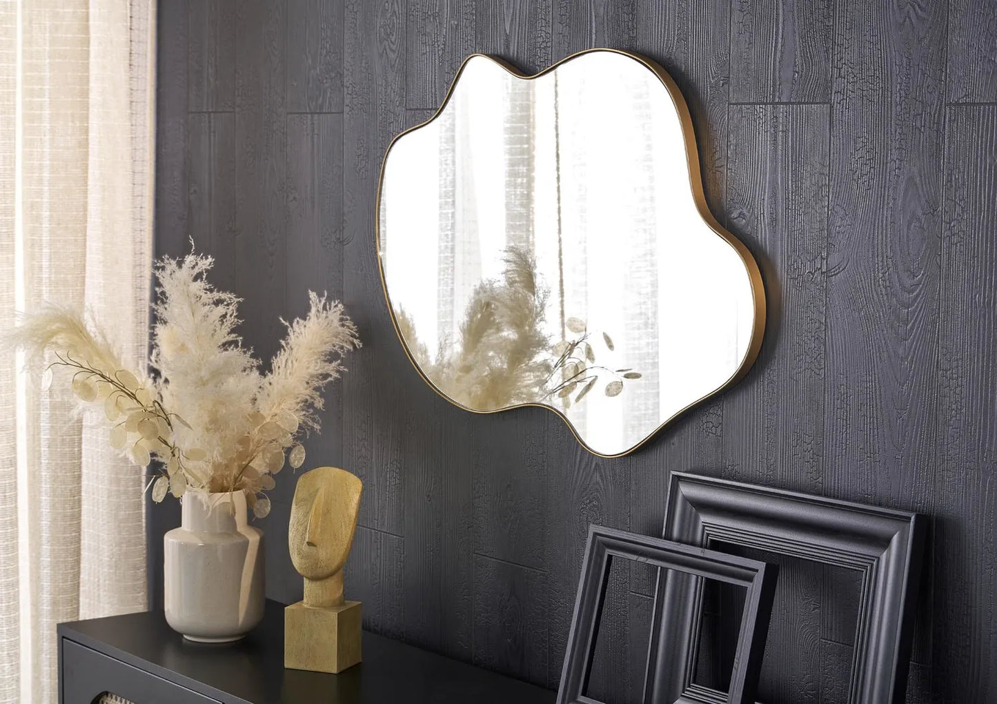 Lustro Essent złota rama nowoczesne