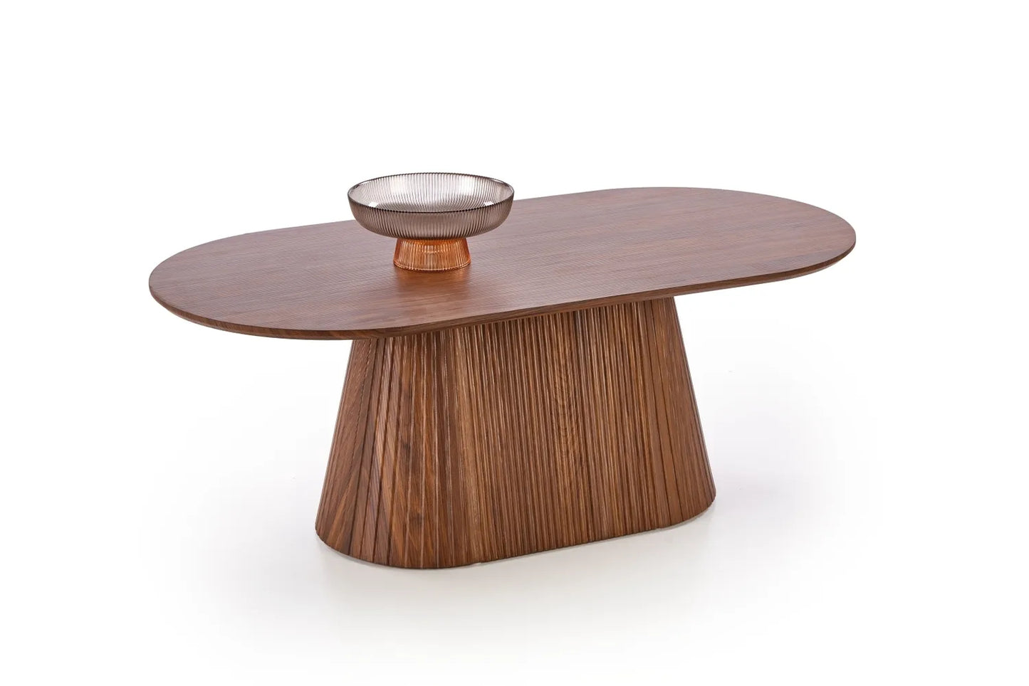 Stolik kawowy Gisela ława orzech ryflowany