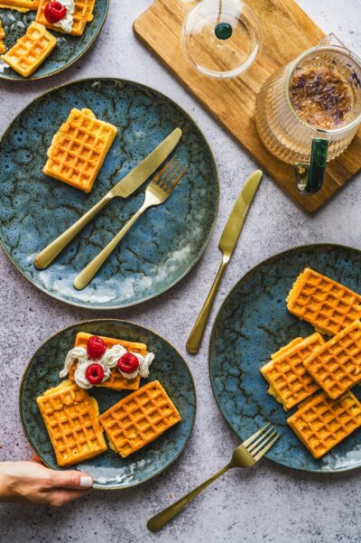 Ceramiczna linia OMBRES serwis 18 el GRANAT SZARY OMBRES line dinner set 18 pcs NAVY GREY