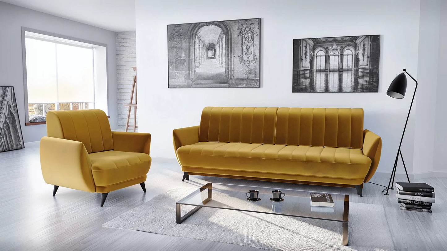 Kanapa Roy musztardowa