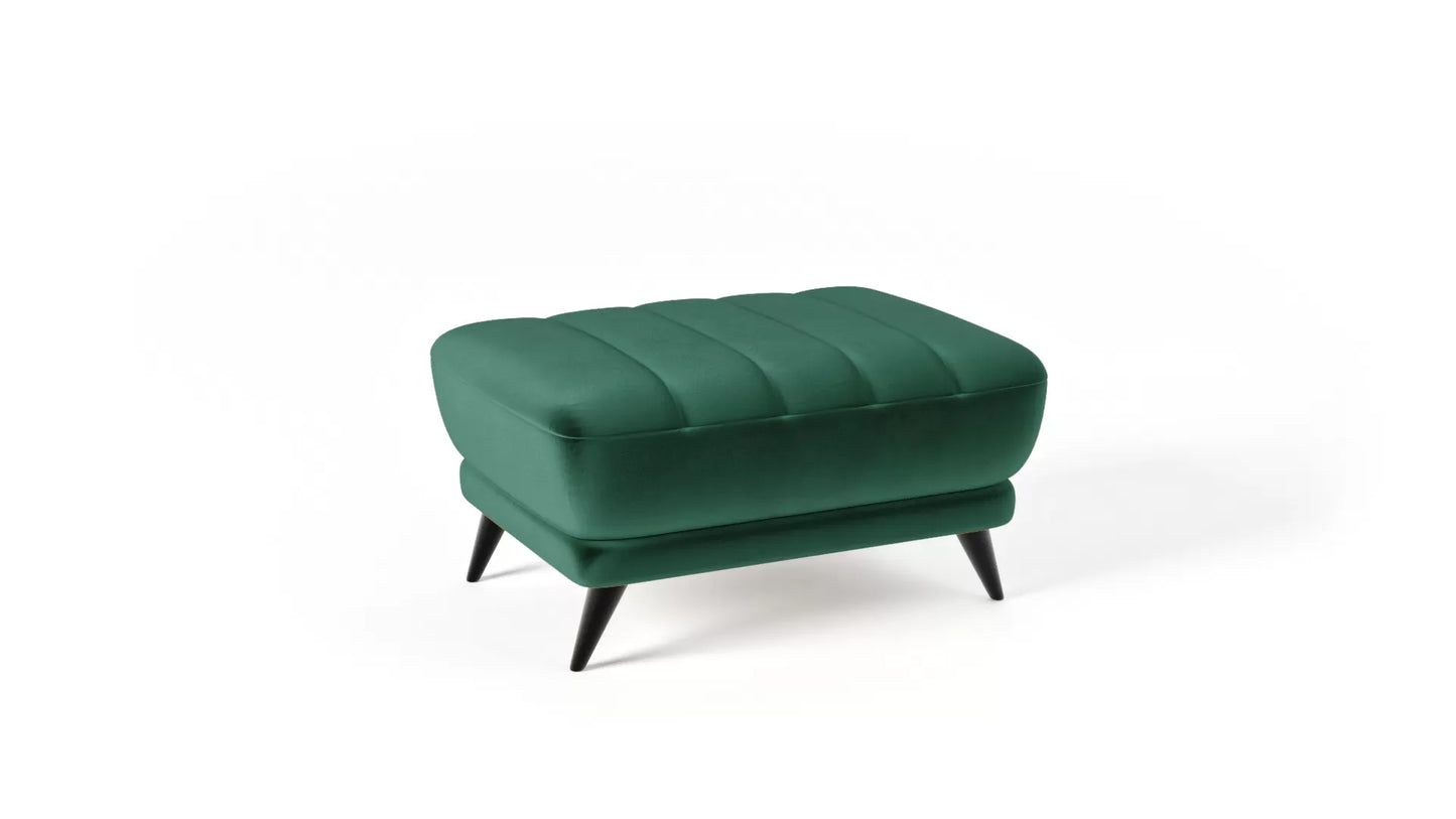 Puf Roy zielony velvet