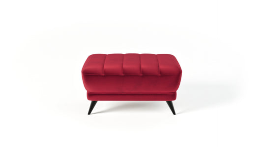 Puf Roy czerwony velvet