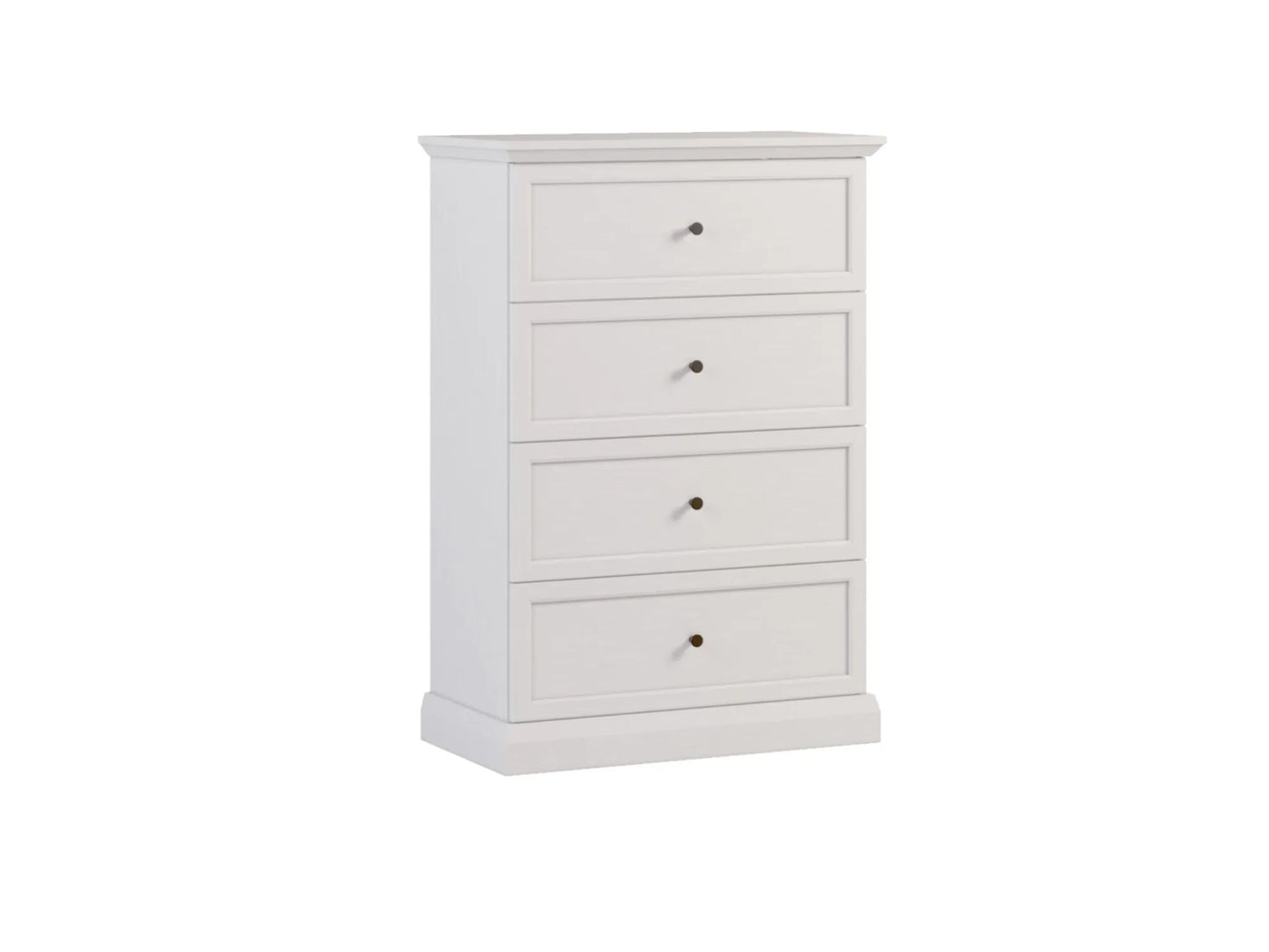 Komoda Lucca White wysoka klasyczna biała opal