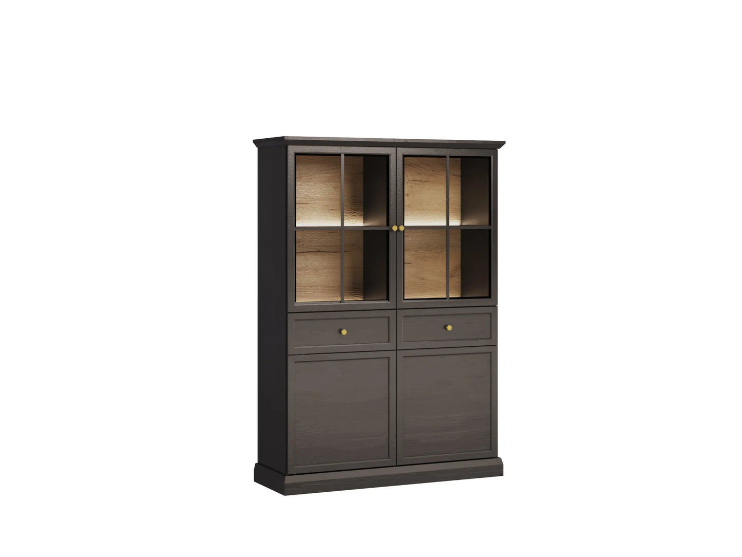 Witryna Lucca Black oszklona klasyczna