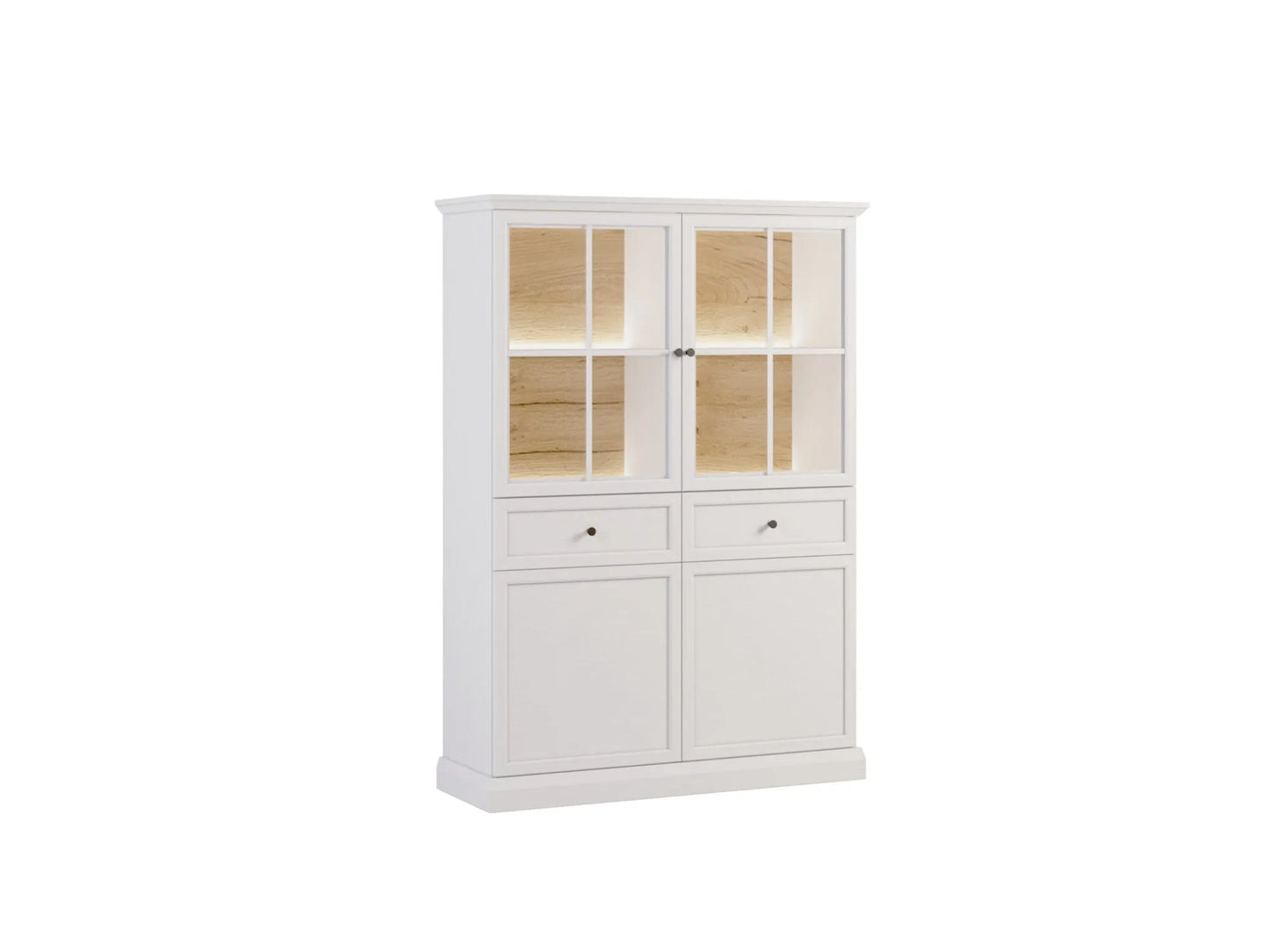 Witryna Lucca White oszklona klasyczna biała