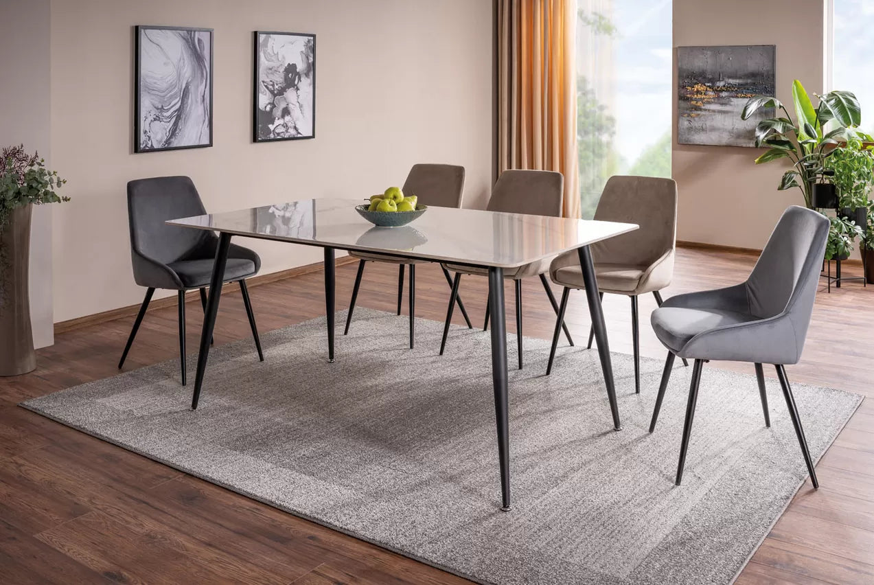 Krzesło Vero szare velvet