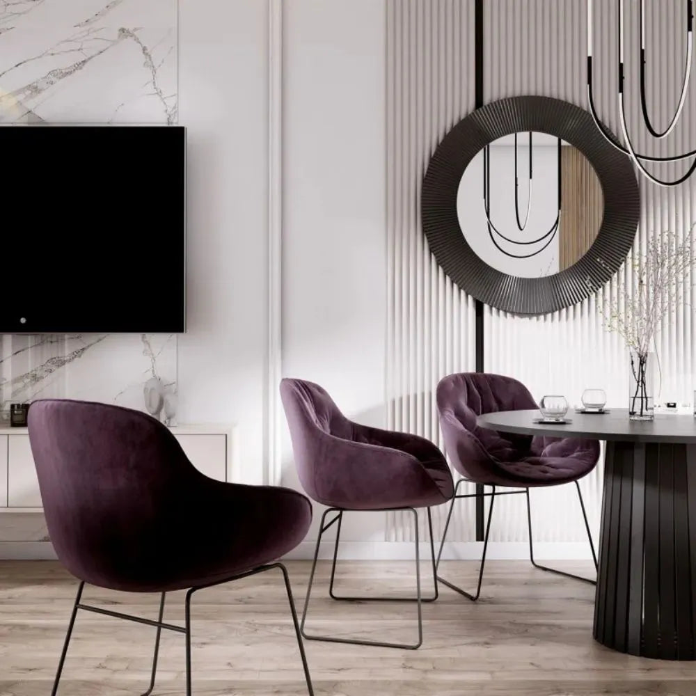 Lustro Sissel Black nowoczesne czarne unikat