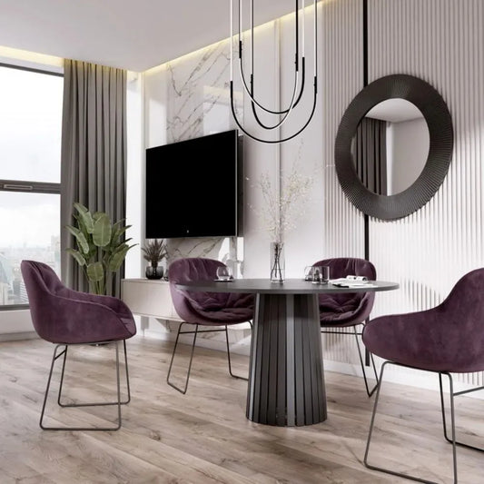 Lustro Sissel Black nowoczesne czarne unikat