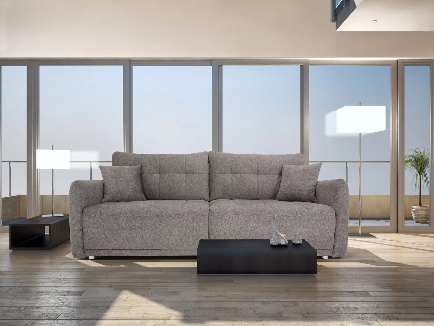 Sofa Vezi granatowa rozkładana