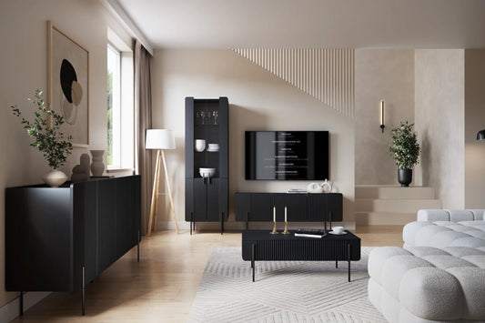 Stolik kawowy Malmi czarna metalowe nóżki