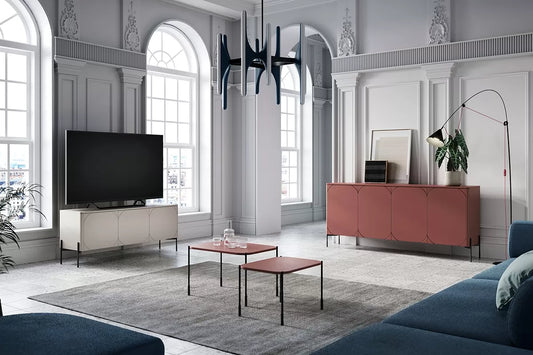 Szafka RTV Sonatia cashmere metalowe nogi