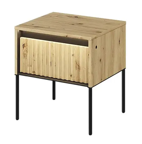 Stolik nocny Trend frezowany nowoczesny dąb artisan