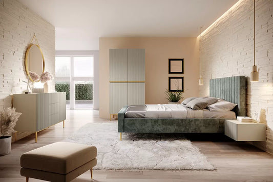 Szafa Nicole dwudrzwiowa cashmere złote nogi