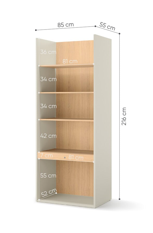 Regał szeroki WOOW WO-04 vinceza bielona