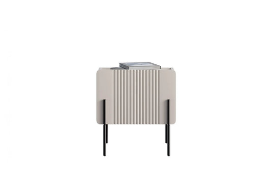 Szafka nocna Malmi cashmere nóżki czarne