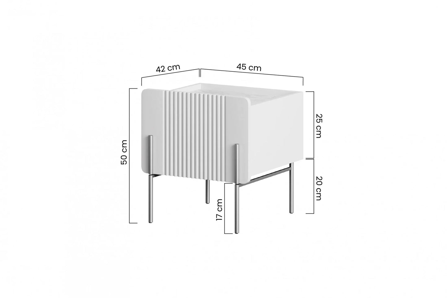 Szafka nocna Malmi czarna nóżki złote