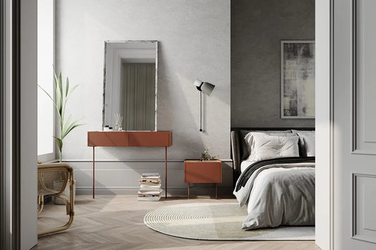 Szafka nocna Desin czerwona ceramic red