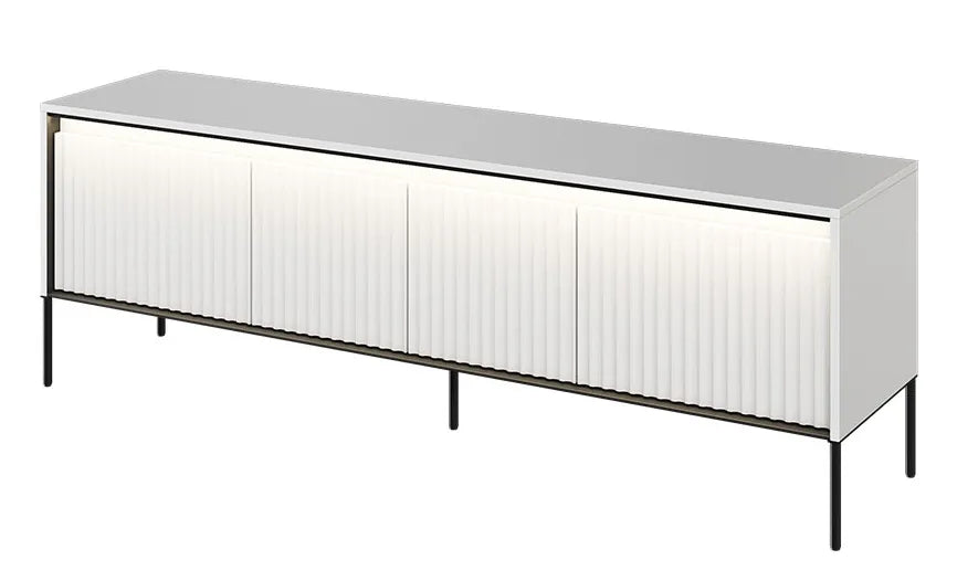 Szafka RTV Trend z oświetleniem biała frez