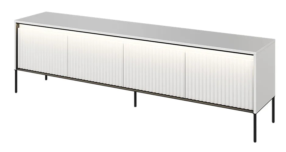 Szafka RTV Trend duża z oświetleniem biała frez