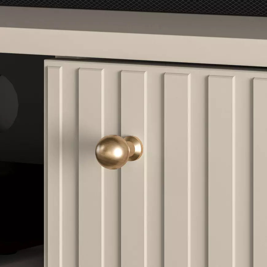 Szafka RTV Sophie kaszmir złoto lamele