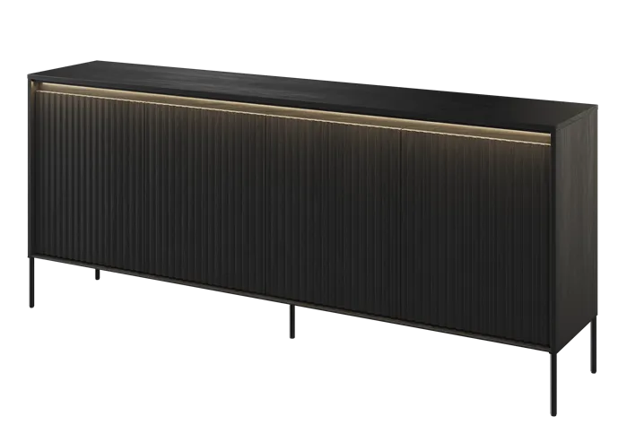 Komoda Trend z oświetleniem czarna frez