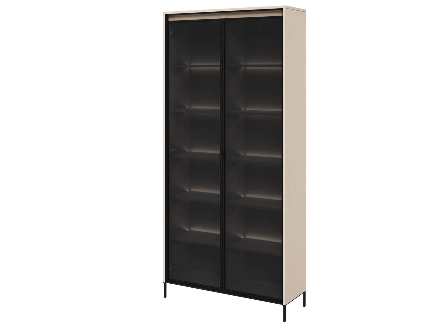 Witryna Trend wysoka nowoczesna podświetlana beż