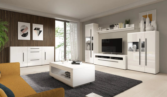 Szafka RTV Tulsa biały połysk