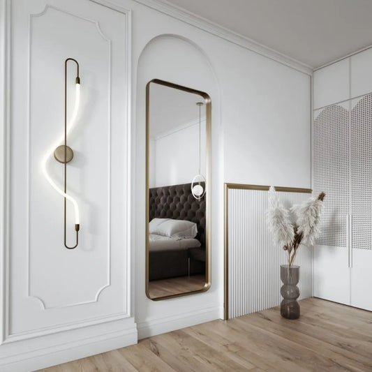 Lustro Velo podłużne złota rama