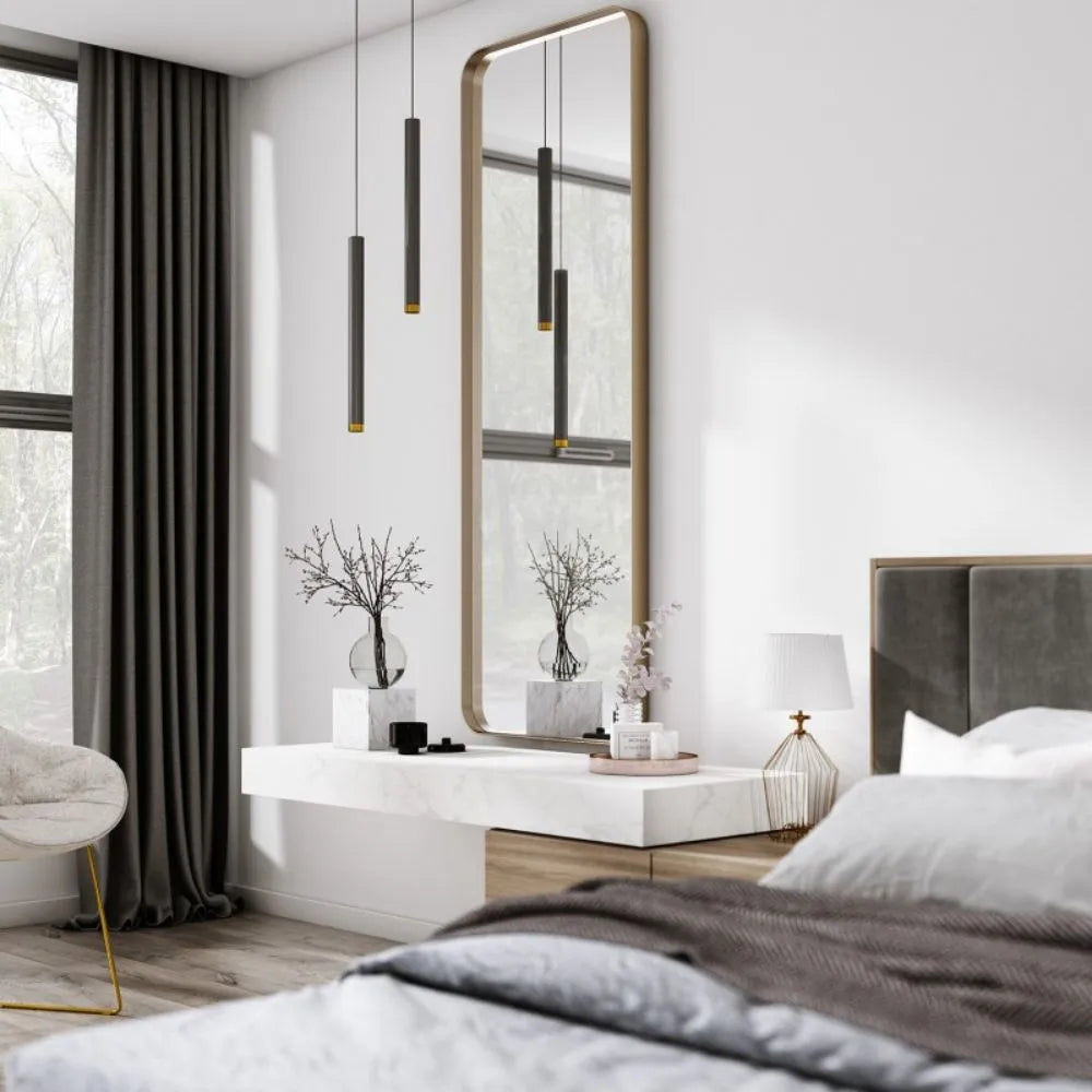 Lustro Velo podłużne złota rama