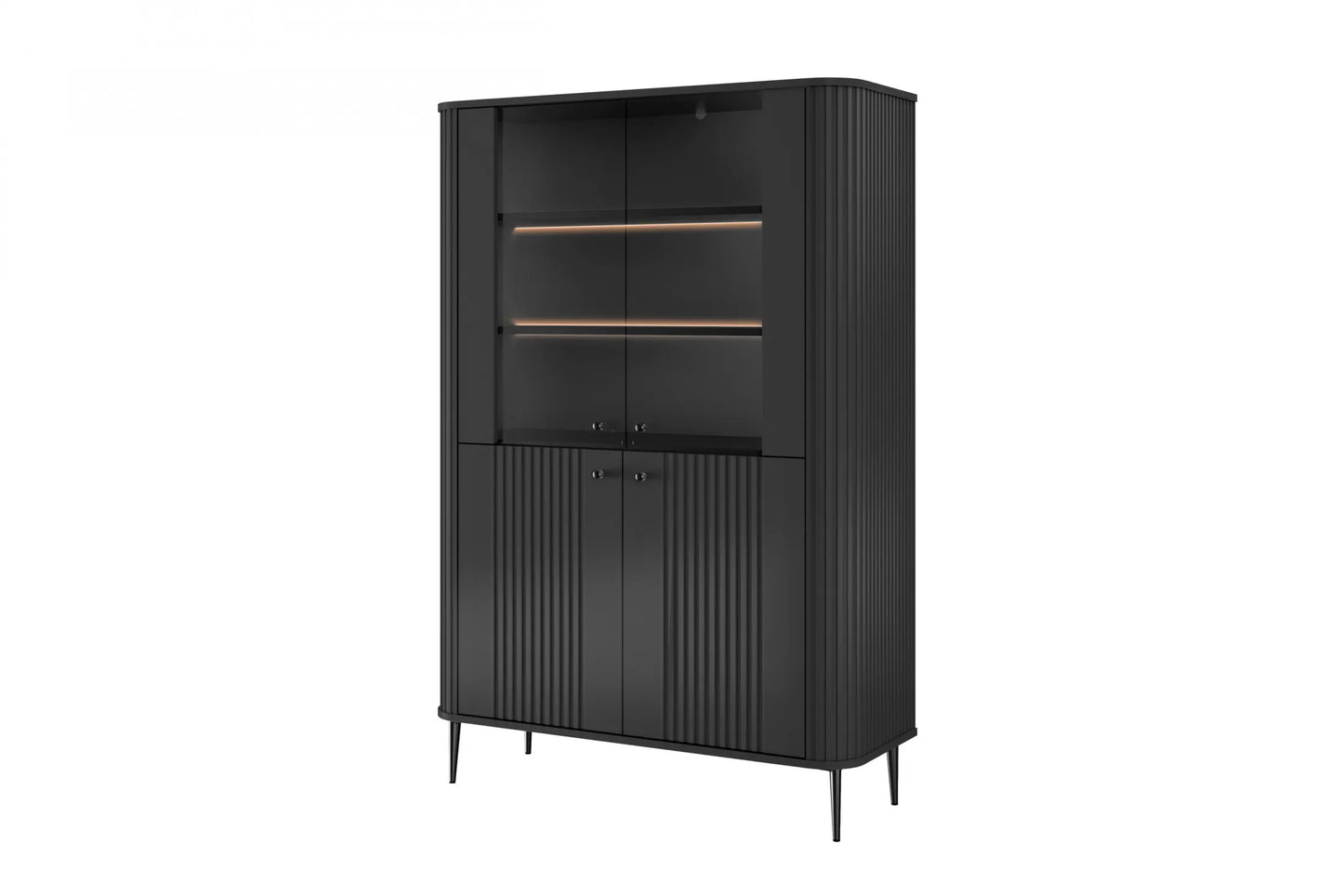 Witryna Vesper czarna dwudrzwiowa