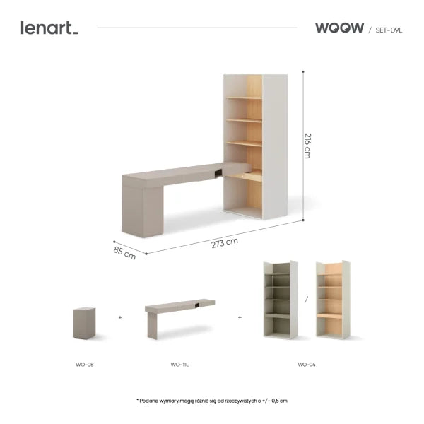 Zestaw mebli WOOW SET-09L vincenza bielona