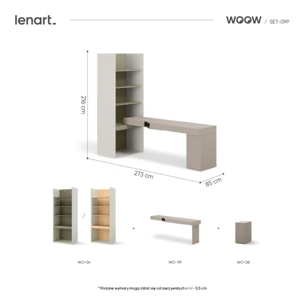 Zestaw Mebli WOOW SET-09P eukaliptus