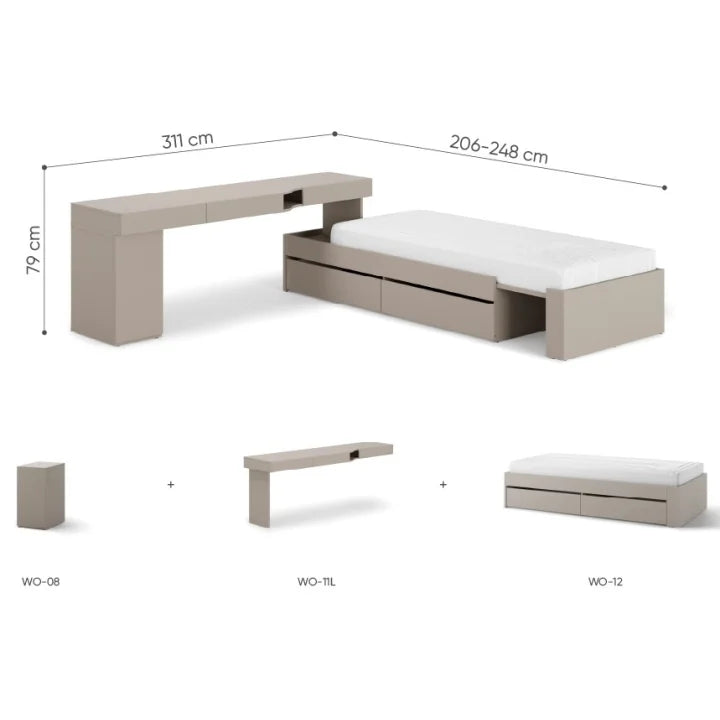 Zestaw mebli WOOW SET-02L (WO-11L,08,12)