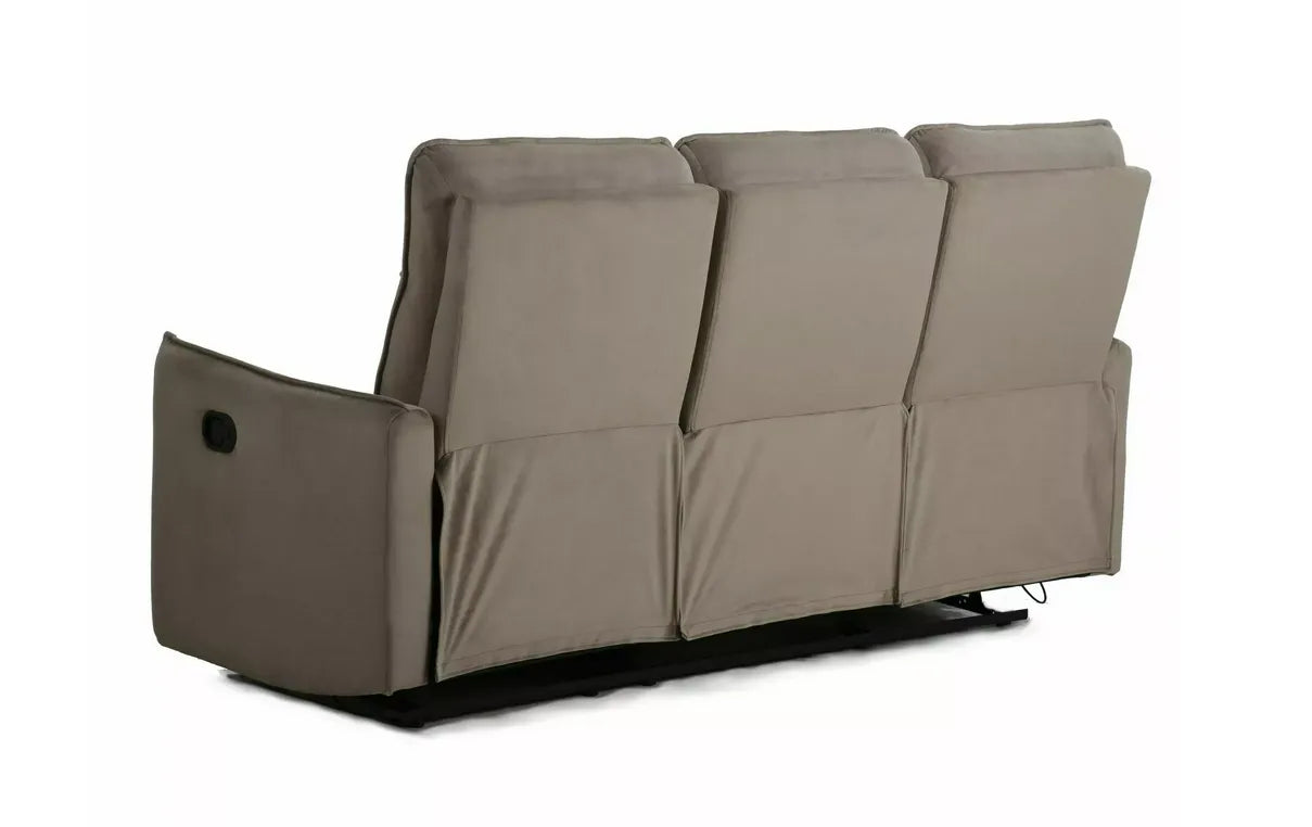 Sofa Travis rozkładana 3-osobowa velvet ciemny beż