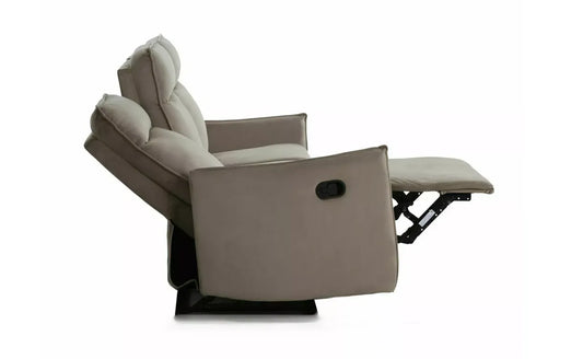 Sofa Travis rozkładana 3-osobowa velvet ciemny beż