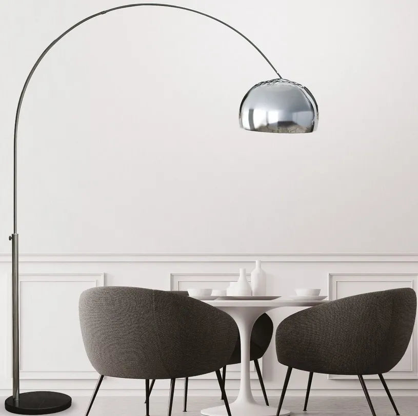 Lampa podłogowa Sfero duża srebrna