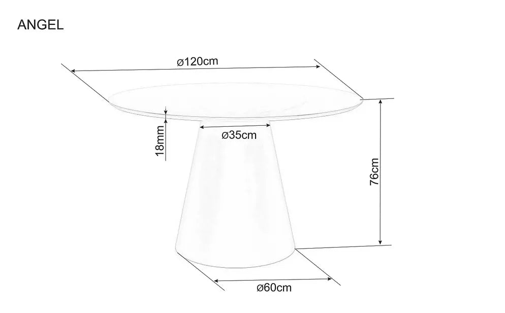 Stół Angel orzech 120cm nowoczesny