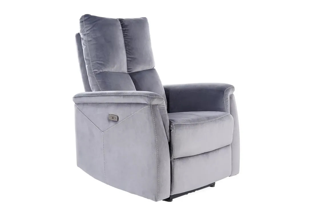 Fotel Neptun rozkładany velvet szary