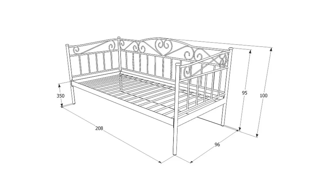 Łóżko Birma białe metalowe glamour