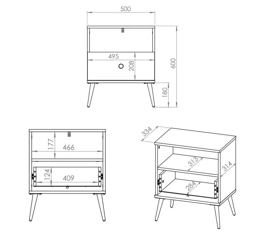 Szafka nocna Manama kaszmir nowoczesna