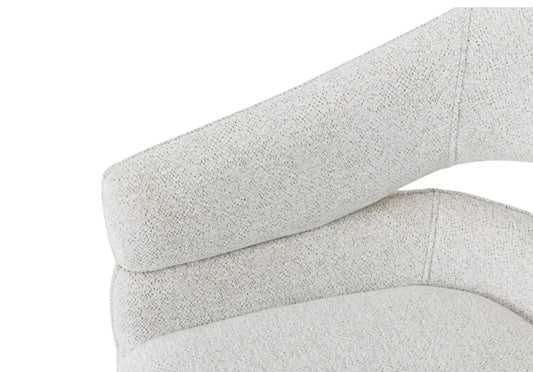 Krzesło Borgo Raven kremowe szenil obrotowe