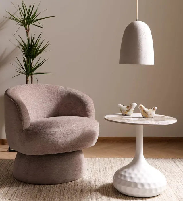 Stolik kawowy Salo B efekt marmuru biały