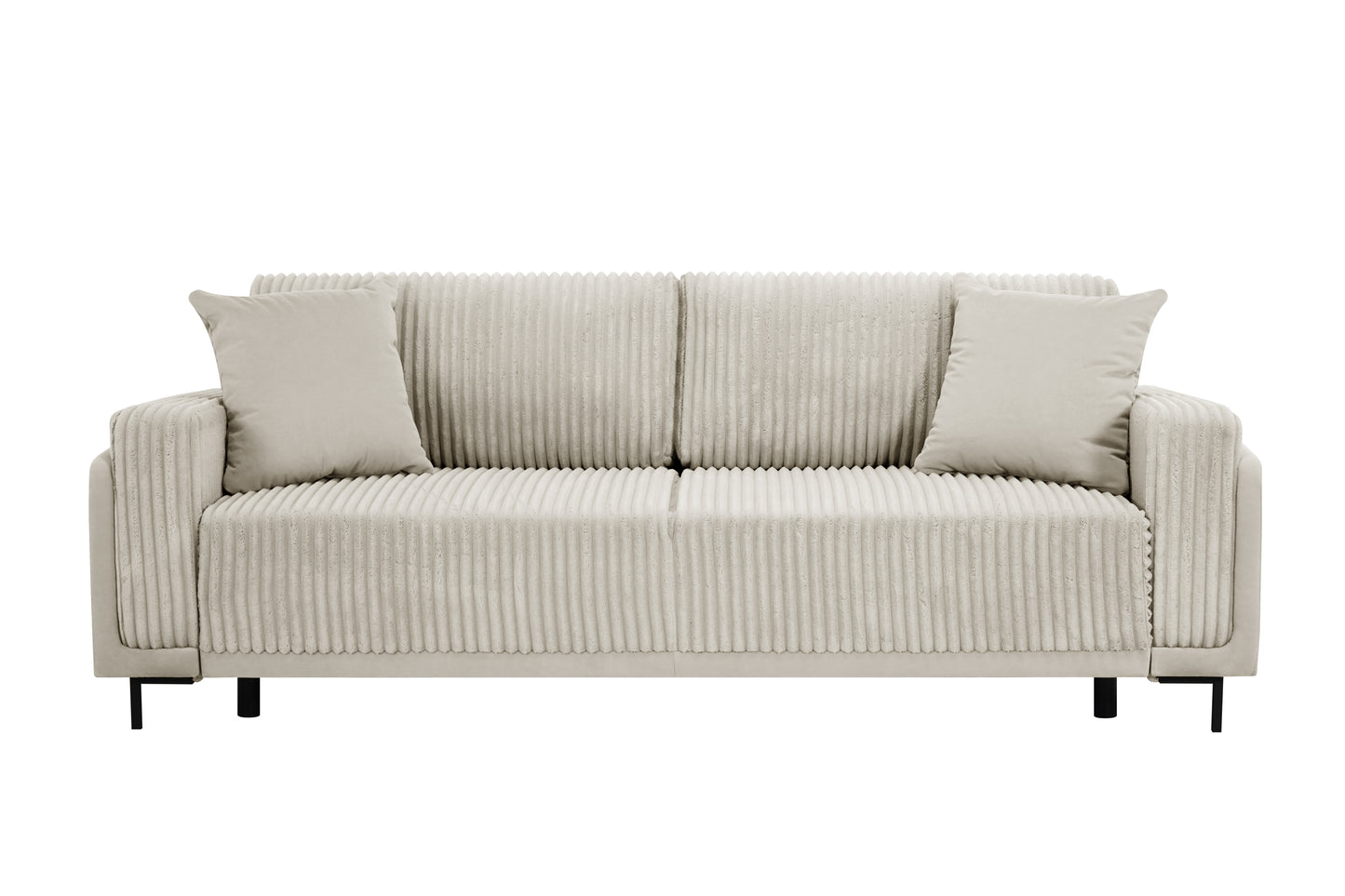 Sofa Arosa – miękka, sztruksowa, kremowa