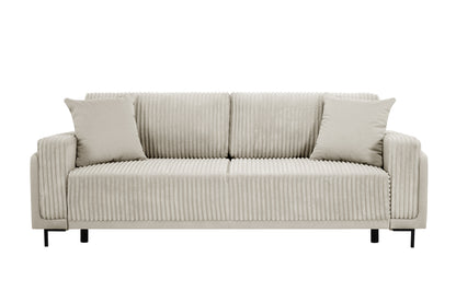 Sofa Arosa – miękka, sztruksowa, kremowa